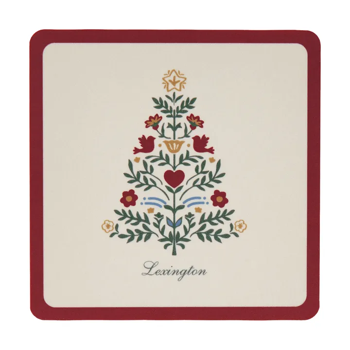 Podkładki pod szklanki laminowane Lexington - Red-light beige, 9x9 cm, 4 szt. - Lexington