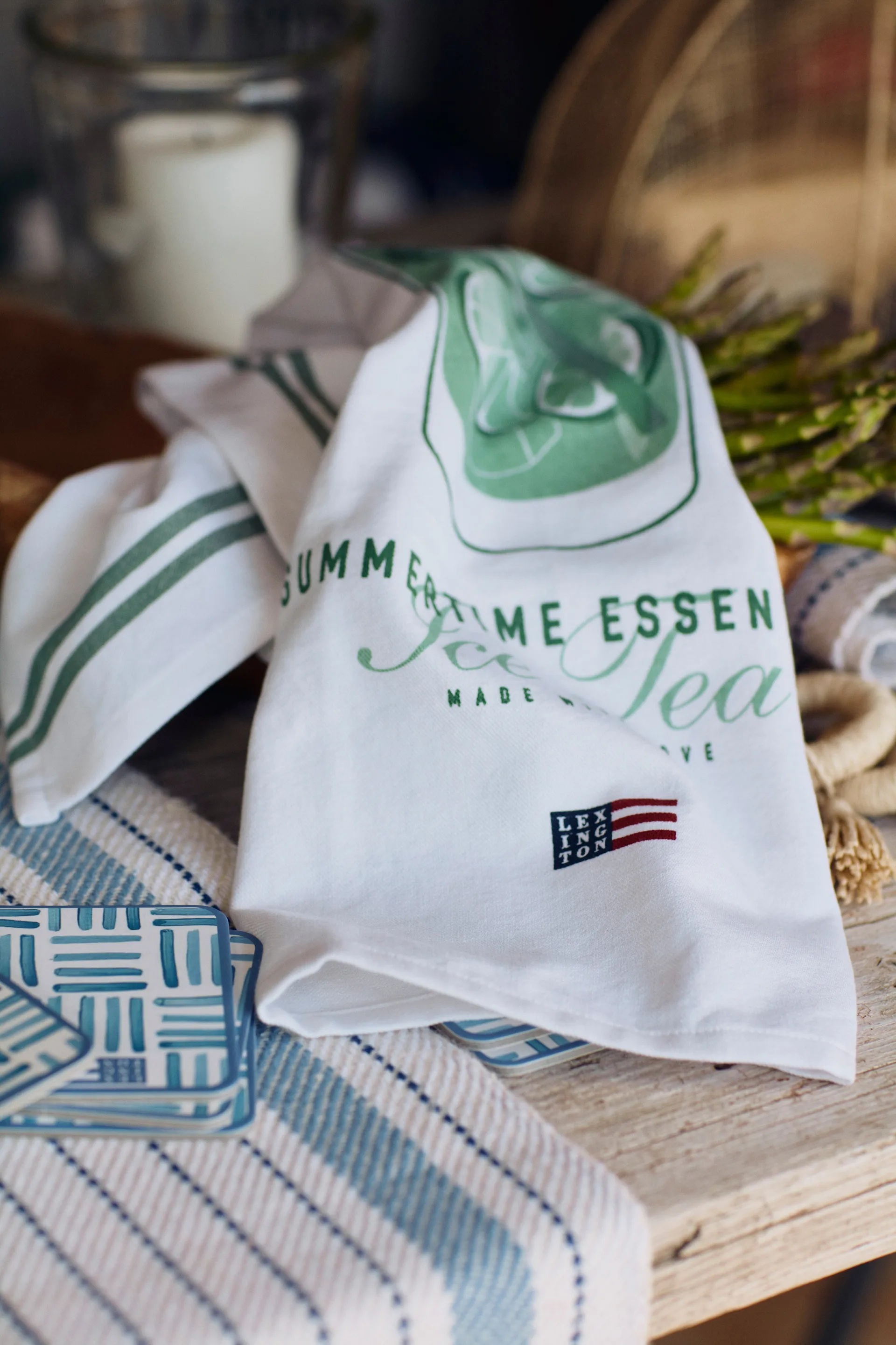 Podstawki z nadrukiem 6-pak, Blue-White Lexington