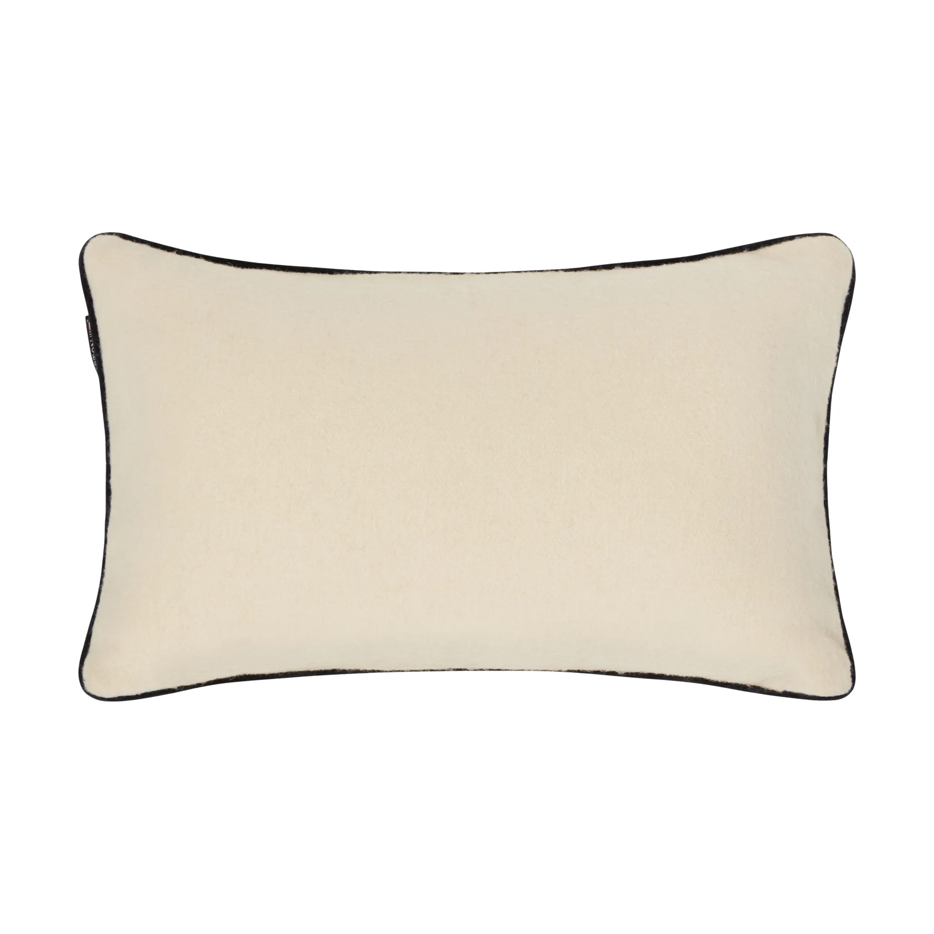 Poduszka dekoracyjna Mountains Logo z miksu wełny, White-navy, 50x30 cm Lexington