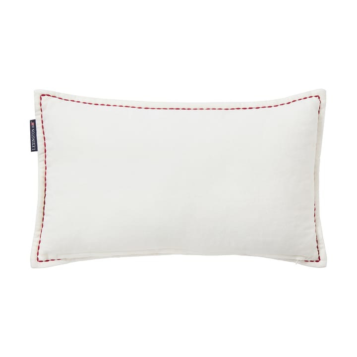 Poduszka Dog Sleigh z ekologicznej bawełnianej welury 30x50 cm, White Lexington