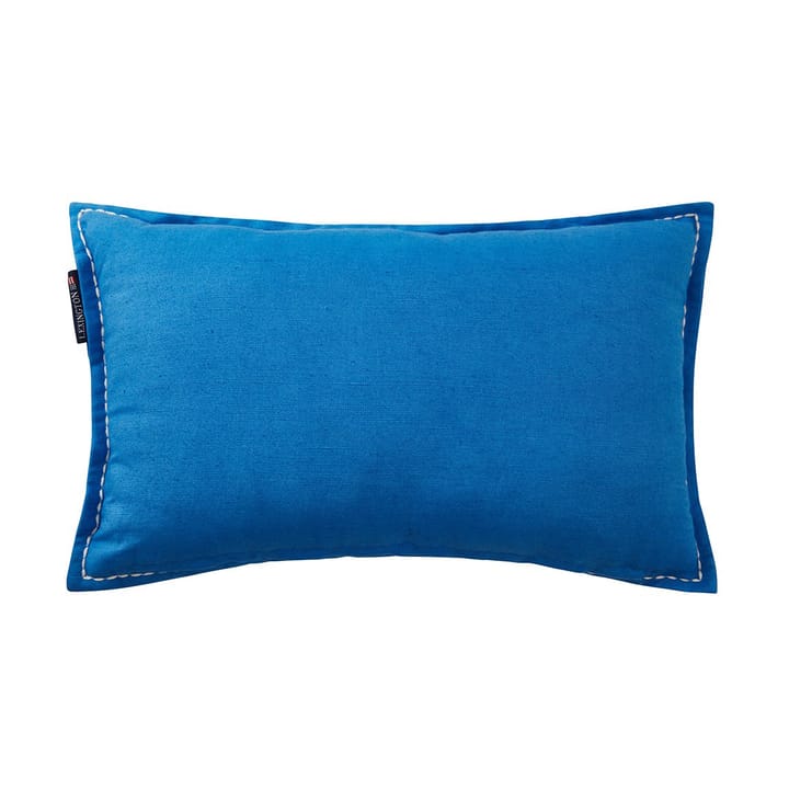 Poduszka Logo Embroided Linen/Cotton 30x50 cm - Blue - Lexington