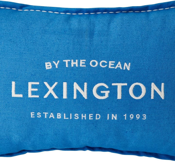 Poduszka Logo Embroided Linen/Cotton 30x50 cm, Blue Lexington