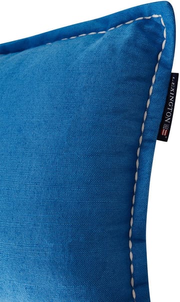 Poduszka Logo Embroided Linen/Cotton 30x50 cm - Blue - Lexington