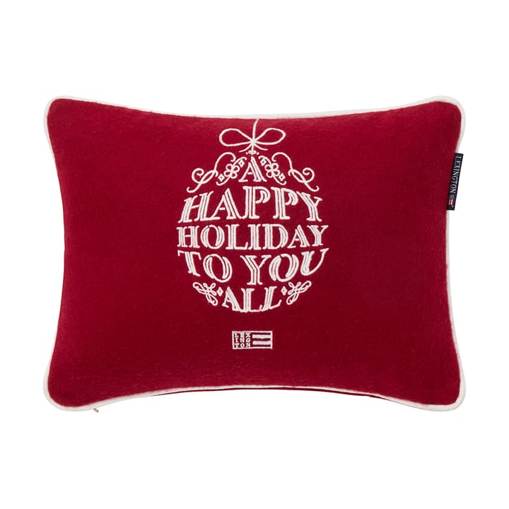 Poduszka Ornament z mieszanki wełny 30x40 cm - Red-white - Lexington