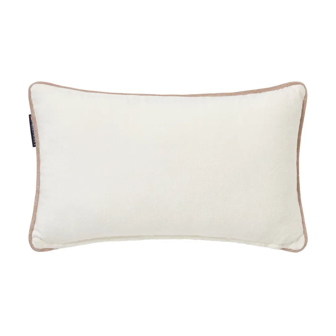 Poduszka Ski Resort z ekologicznej bawełny typu twill 30x50 cm, White-Dark blue Lexington