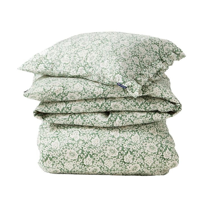 Pościel z bawełny satynowej Green Floral, 50x60 cm, 220x220 cm Lexington