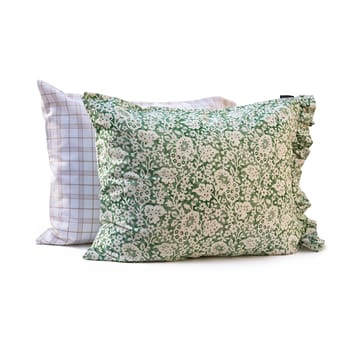 Pościel z bawełny satynowej Green Floral - 50x60 cm, 220x220 cm - Lexington