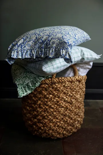 Pościel z lyocellu i bawełny White/Green Checked - 50x60 cm, 150x210 cm - Lexington