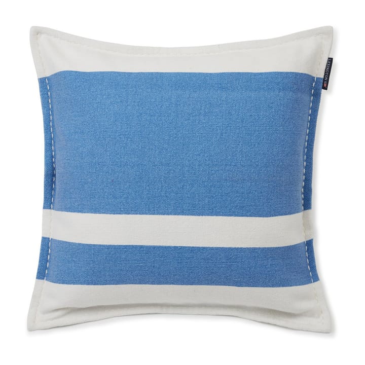 Poszewka bawełniana w nieregularne paski 50x50 cm, Blue-White Lexington