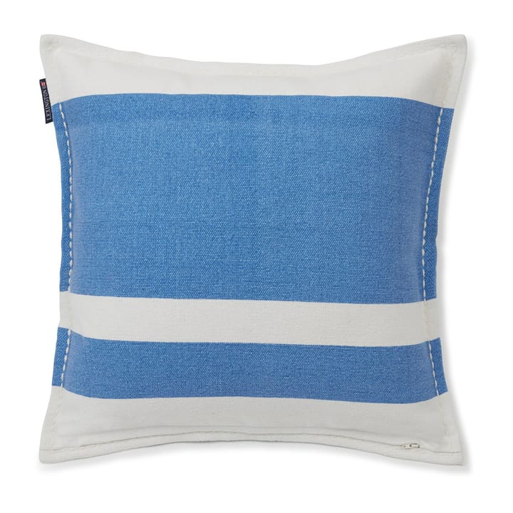 Poszewka bawełniana w nieregularne paski 50x50 cm, Blue-White Lexington
