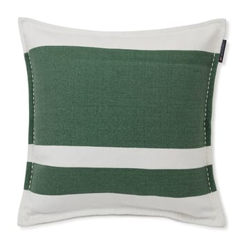 Poszewka bawełniana w nieregularne paski 50x50 cm - Green-White - Lexington