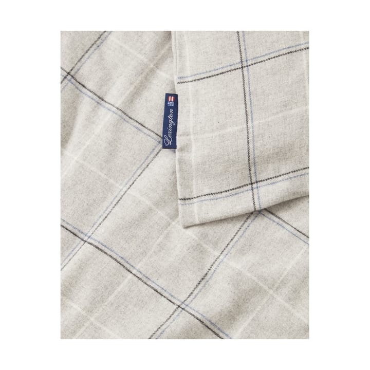 Poszewka Checked Cotton Flannel 150x210 cm - Light gray-dove - Lexington