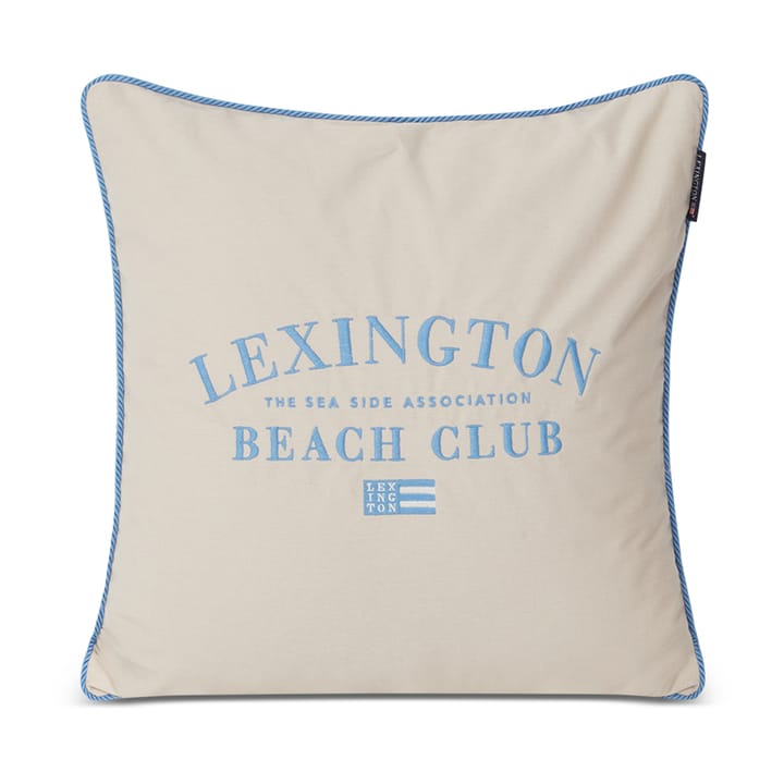 Poszewka na poduszkę Beach Club Embroidered 50x50 cm - Beżowy-niebieski - Lexington