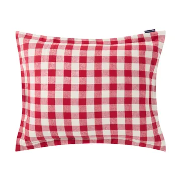 Poszewka na poduszkę Checked Cotton Flannel 50x60 cm - Red-light beige - Lexington