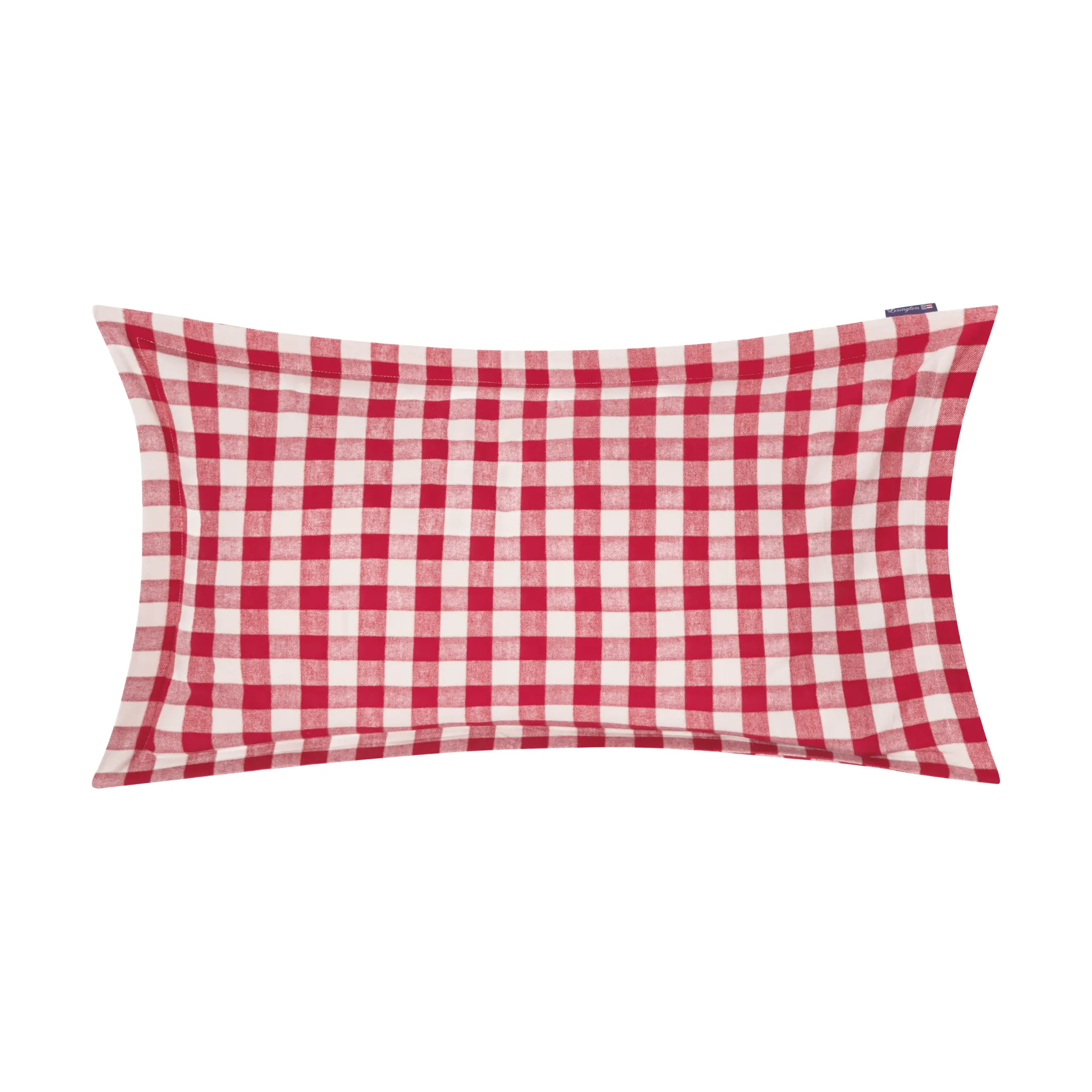 Poszewka na poduszkę Checked Cotton Flannel, 50x90 cm, Red-light beige Lexington
