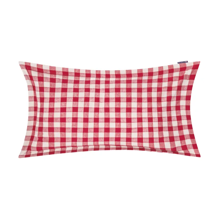 Poszewka na poduszkę Checked Cotton Flannel, 50x90 cm - Red-light beige - Lexington