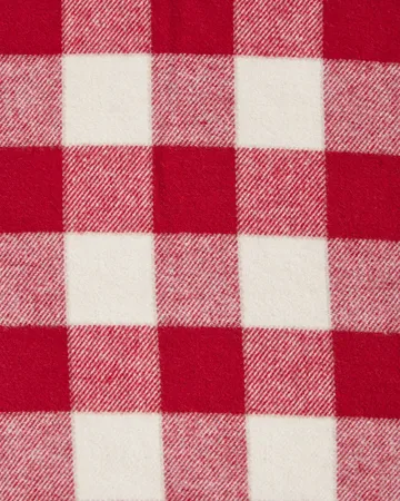Poszewka na poduszkę Checked Cotton Flannel, 50x90 cm - Red-light beige - Lexington