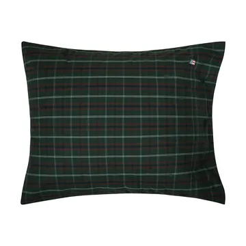 Poszewka na poduszkę Checked cotton percale - Green-navy, 50x60 cm - Lexington