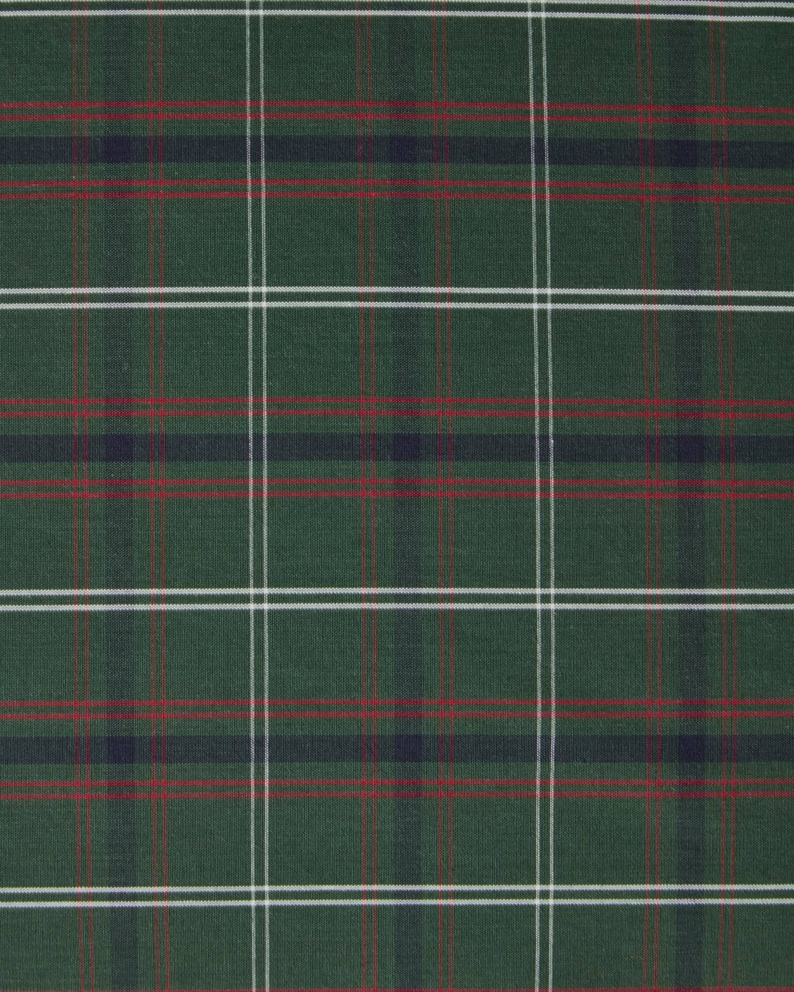 Poszewka na poduszkę Checked cotton percale, Green-navy, 50x60 cm Lexington