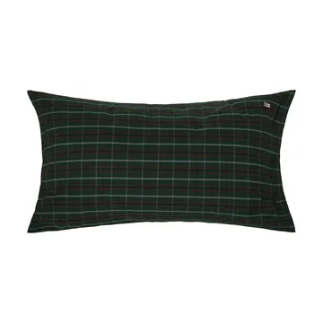 Poszewka na poduszkę Checked cotton percale - Green-navy, 50x90 cm - Lexington