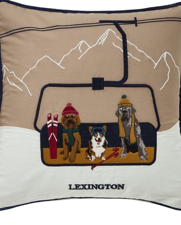 Poszewka na poduszkę Dog Lift z ekologicznej bawełny 50x50 cm - Beige-white - Lexington
