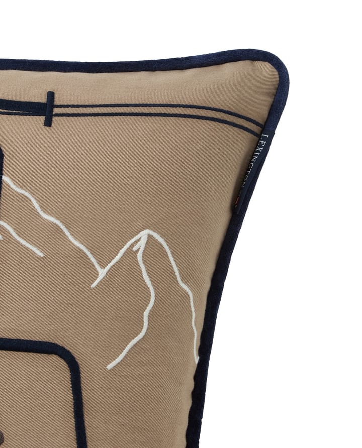 Poszewka na poduszkę Dog Lift z ekologicznej bawełny 50x50 cm, Beige-white Lexington