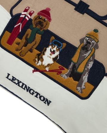 Poszewka na poduszkę Dog Lift z ekologicznej bawełny 50x50 cm - Beige-white - Lexington