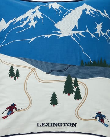 Poszewka na poduszkę Down Hill z ekologicznej bawełny 50x50 cm - Blue-White - Lexington