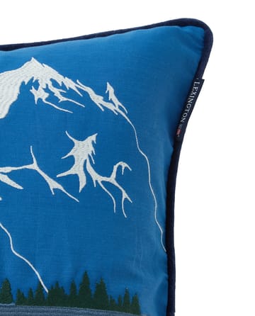 Poszewka na poduszkę Down Hill z ekologicznej bawełny 50x50 cm - Blue-White - Lexington