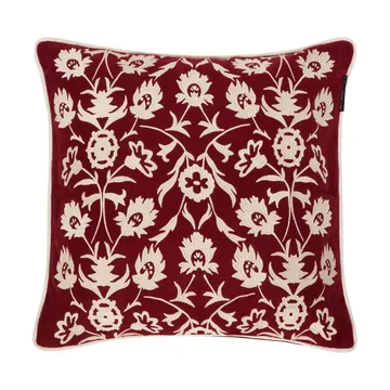 Poszewka na poduszkę Flower Embroidered Wool Mix, 50x50 cm - Red-Light beige - Lexington