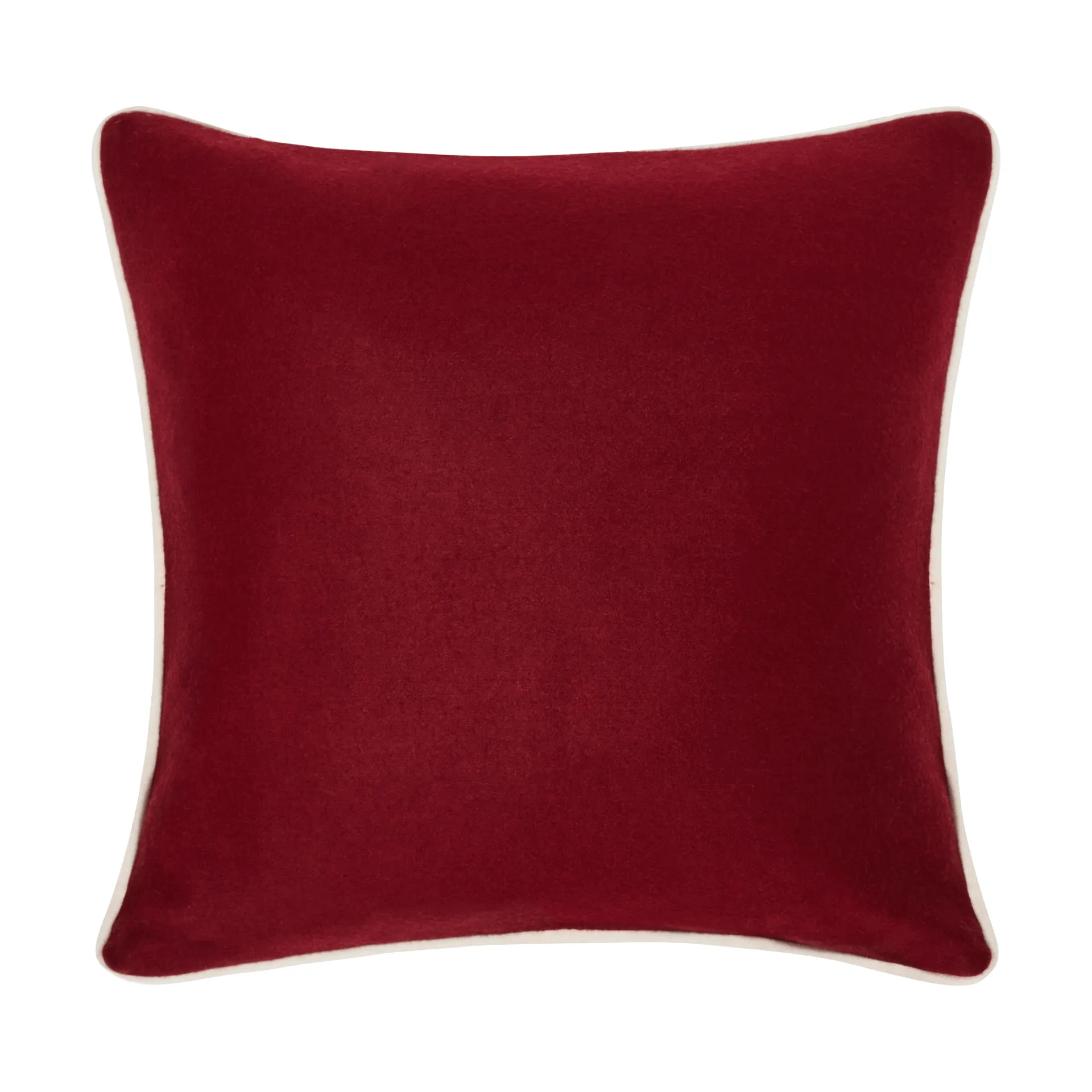 Poszewka na poduszkę Flower Embroidered Wool Mix, 50x50 cm, Red-Light beige Lexington