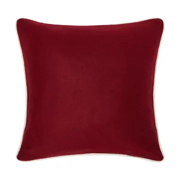Poszewka na poduszkę Flower Embroidered Wool Mix, 50x50 cm - Red-Light beige - Lexington