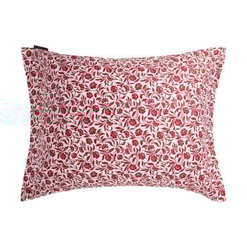 Poszewka na poduszkę Flower Printed Cotton Sateen 50x60 cm - Biało-czerwona - Lexington