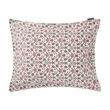 Poszewka na poduszkę Flower Printed Cotton Sateen 50x60 cm - White-red-green-beige - Lexington