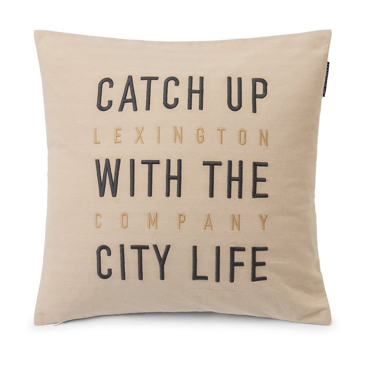 Poszewka na poduszkę Herringbone Cotton Flanell 50x50 cm - Light beige - Lexington