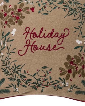 Poszewka na poduszkę Holiday House z mieszanki wełny 50x50 cm - Beige-multi - Lexington