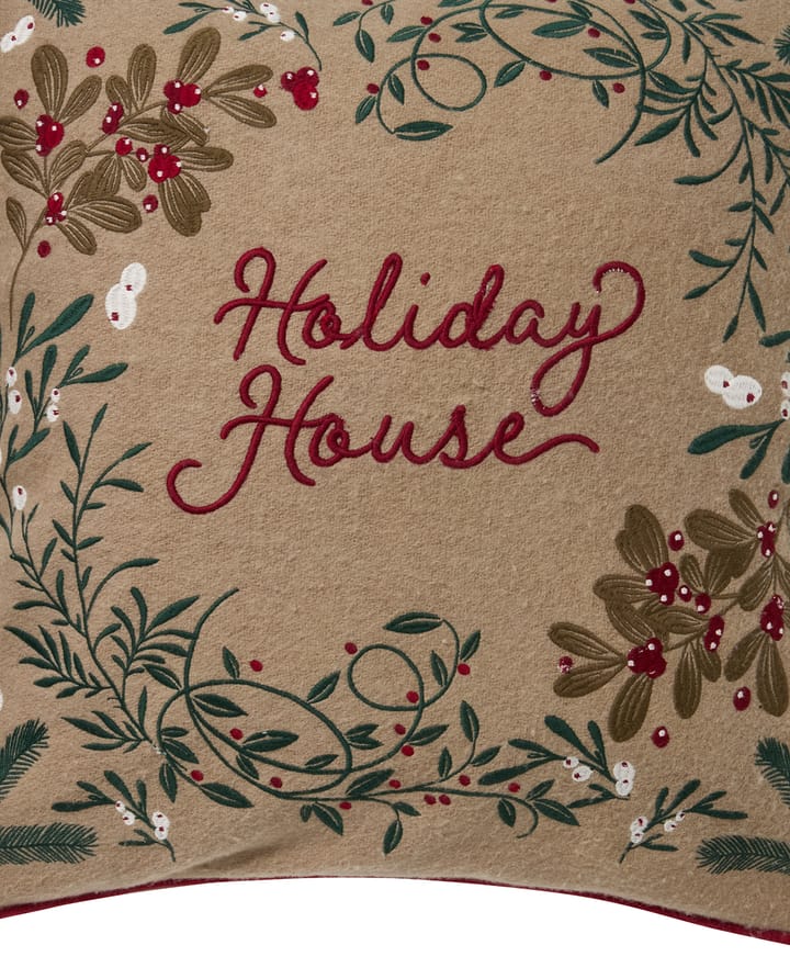 Poszewka na poduszkę Holiday House z mieszanki wełny 50x50 cm, Beige-multi Lexington