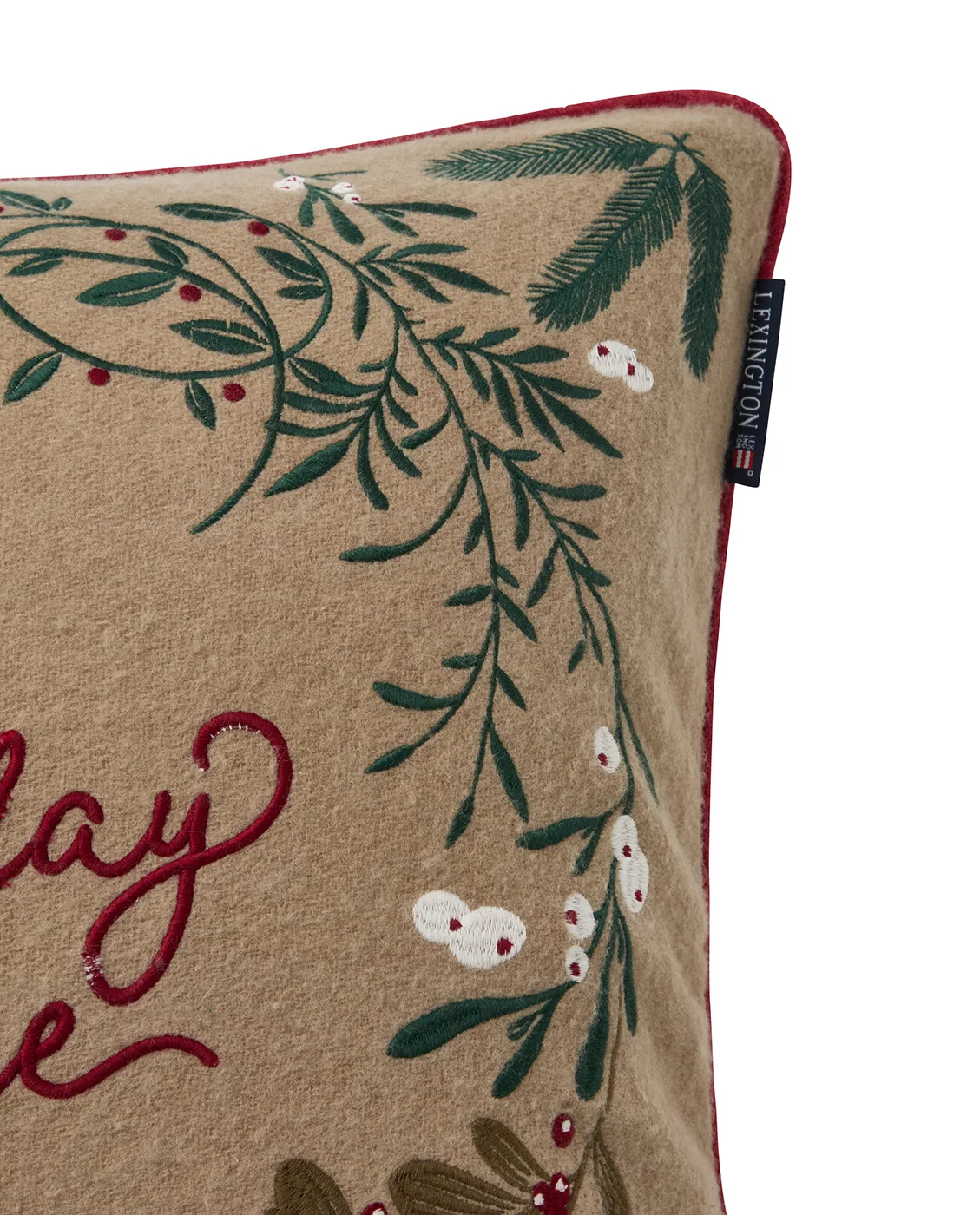 Poszewka na poduszkę Holiday House z mieszanki wełny 50x50 cm, Beige-multi Lexington