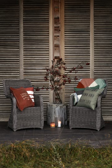 Poszewka na poduszkę Irregular Striped Cotton 50x50 cm - Copper-gray - Lexington