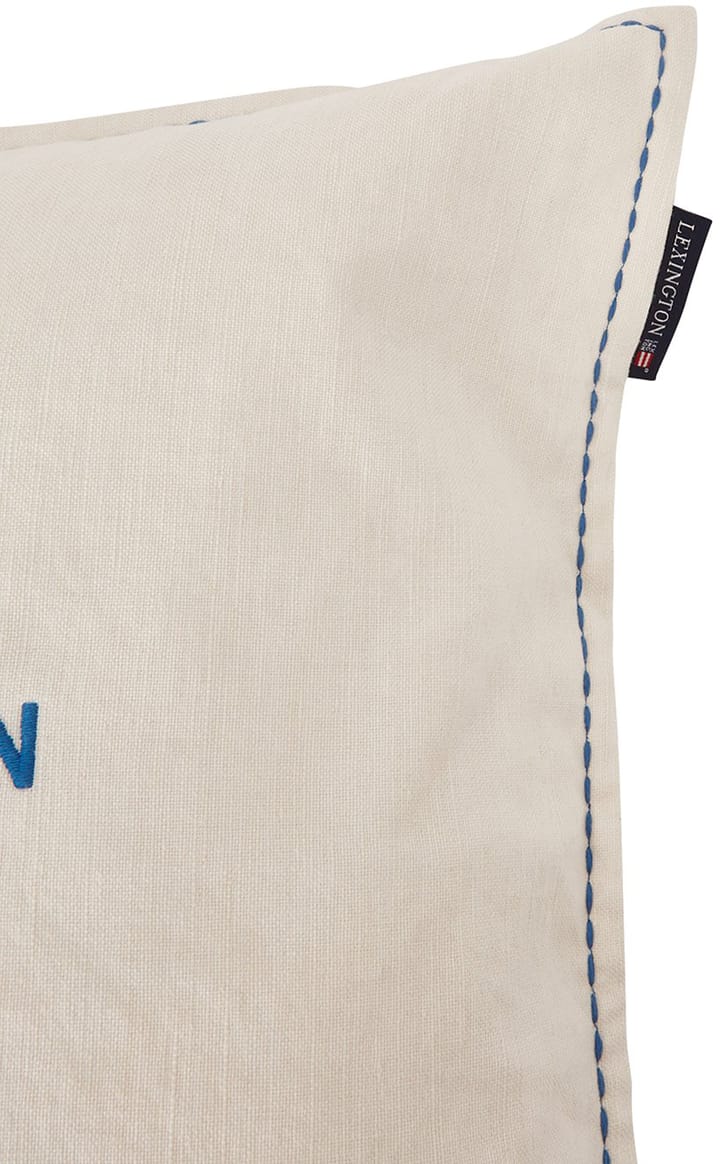 Poszewka na poduszkę Logo Embroided Linen/Cotton 50x50 cm, White Lexington