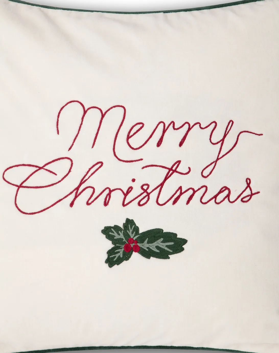 Poszewka na poduszkę Merry Christmas Cotton Velvet 50x50 cm, Off white-red Lexington