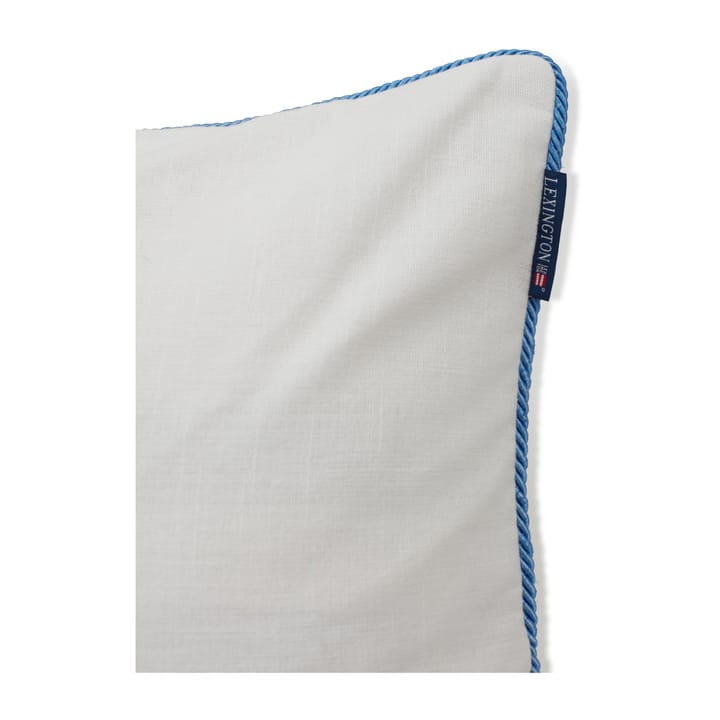 Poszewka na poduszkę Seashell Cotton Canvas 50x50 cm - Biało-niebieski - Lexington