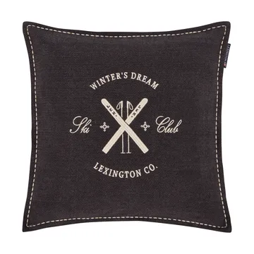 Poszewka na poduszkę Ski Club z bawełny organicznej - Navy-Light beige, 50x50 cm - Lexington