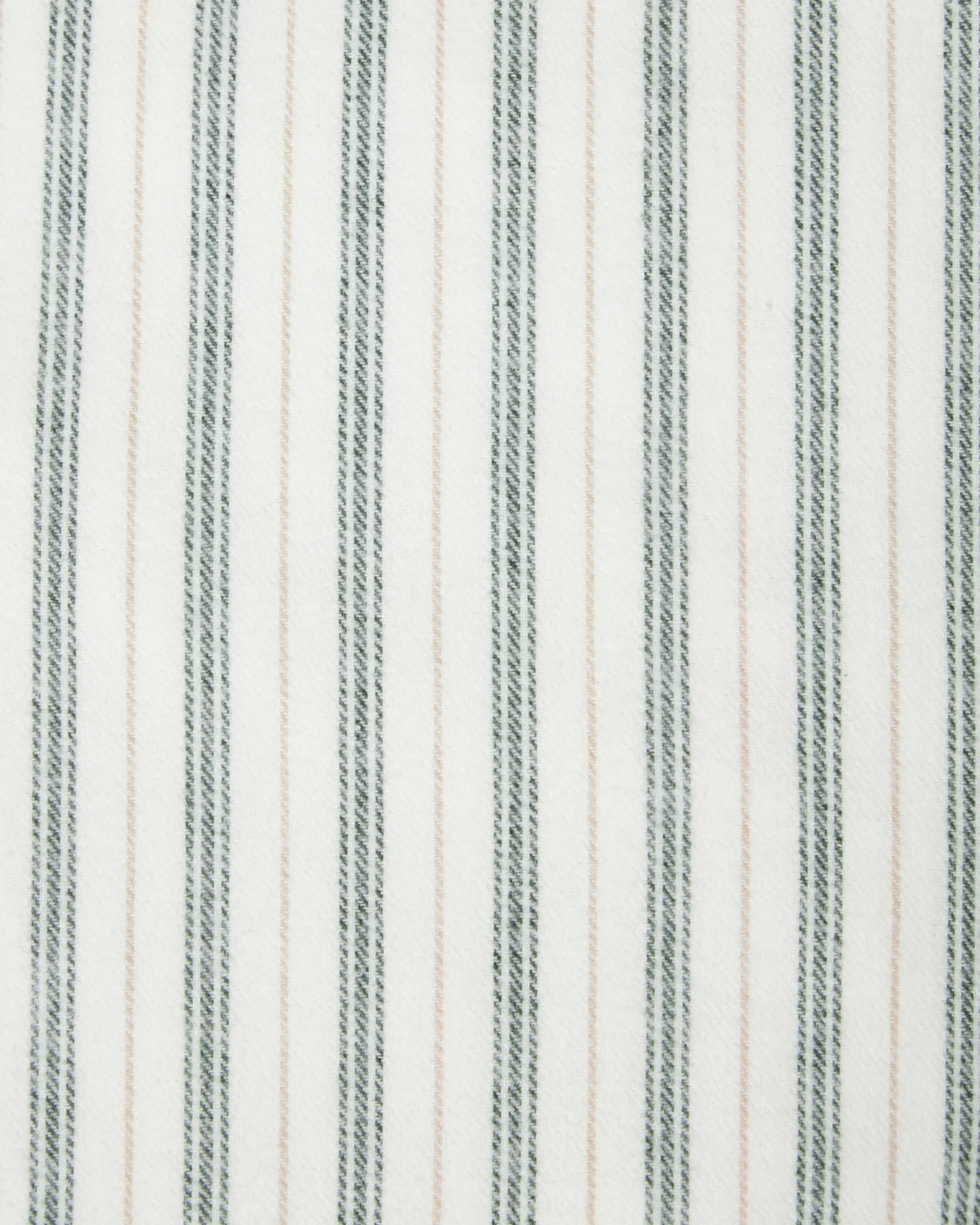 Poszewka na poduszkę Stripe cotton flannel, White-green-beige, 50x60 cm Lexington