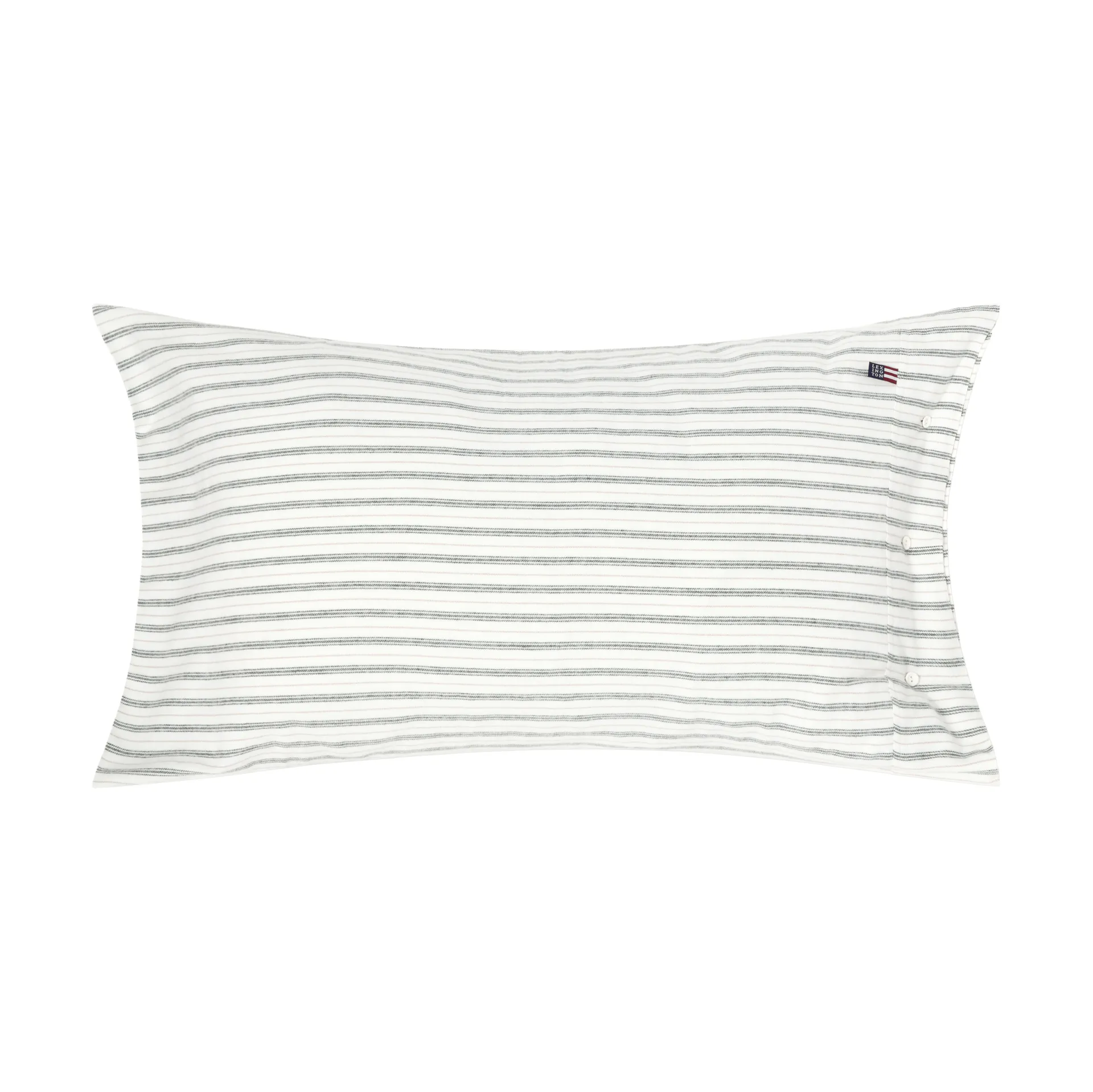 Poszewka na poduszkę Stripe cotton flannel, White-green-beige, 50x90 cm Lexington