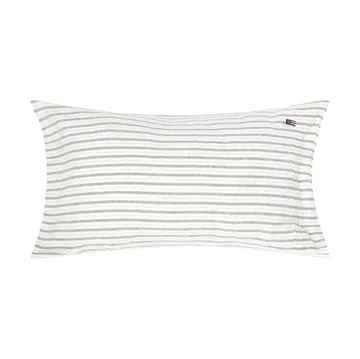 Poszewka na poduszkę Stripe cotton flannel - White-green-beige, 50x90 cm - Lexington