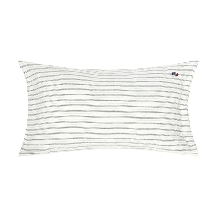 Poszewka na poduszkę Stripe cotton flannel - White-green-beige, 50x90 cm - Lexington
