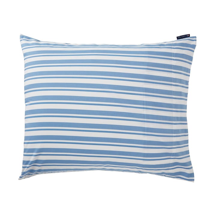 Poszewka na poduszkę Striped Cotton Poplin 50x60 cm - White-Blue - Lexington