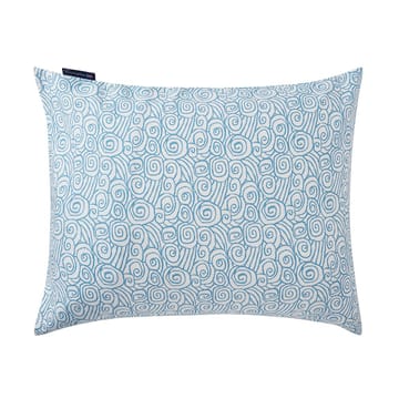 Poszewka na poduszkę Wave Printed Cotton Sateen 50x60 cm - White-Blue - Lexington
