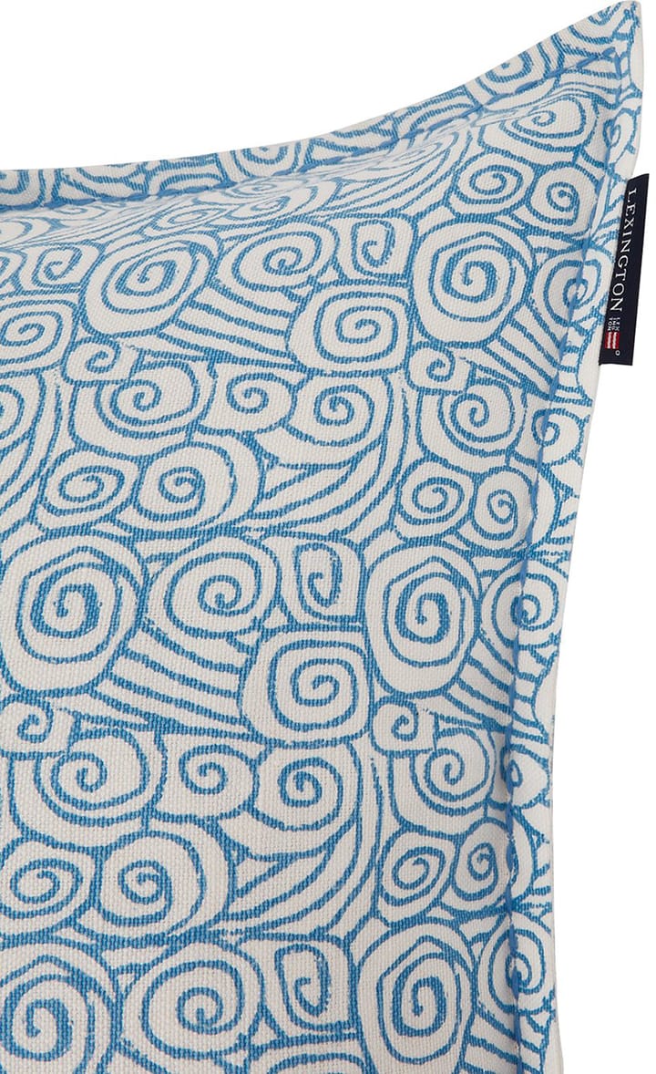 Poszewka na poduszkę Waves Printed Linen/Cotton 50x50 cm - White - Lexington